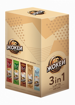 Кофе растворимый Жокей 3 в 1 Latte (мягкий)