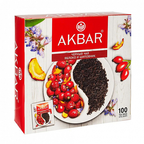 Чай Akbar Яблоко и шиповник