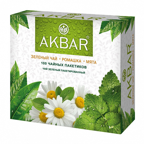 Чай Akbar Зеленый Ромашка Мята