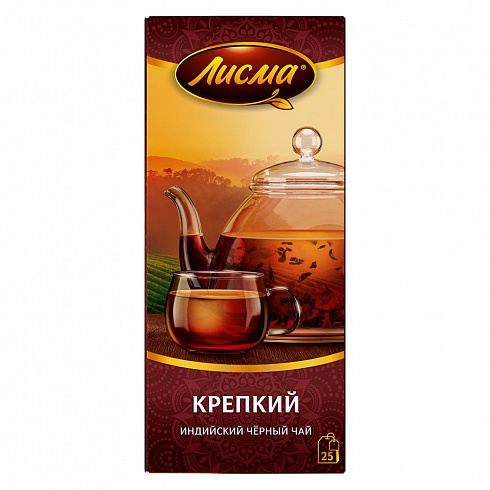 Чай черный Лисма Крепкий пакетированный