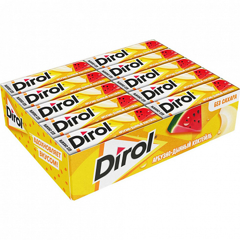 Жевательная резинка Dirol Арбузно-дынный коктейль