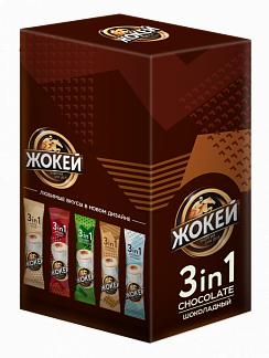 Кофе растворимый Жокей 3 в 1 Chocolate (Шоколадный)