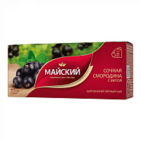 Чай черный ароматизированный Майский Сочная смородина с мятой